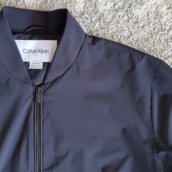 ✨$25✨Calvin Klein Matte Bomber Jacket | Navy Blue | XXL - Picture 4 of 9